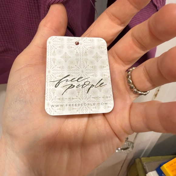 NWT Free People Santa Clara Mulberry Thermal Top XS - Picture 5 of 10